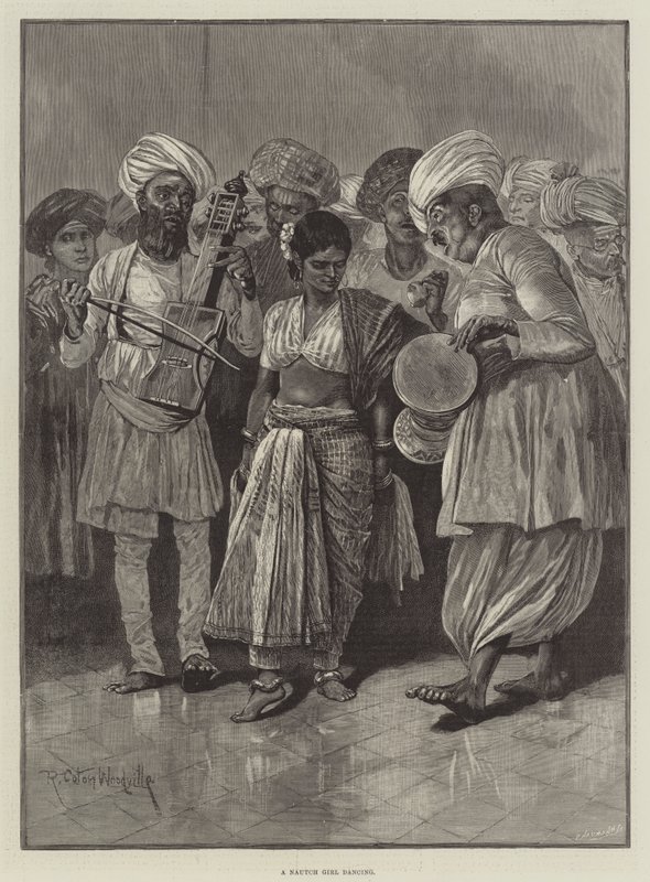 Una ragazza Nautch che danza da Richard Caton Woodville junior