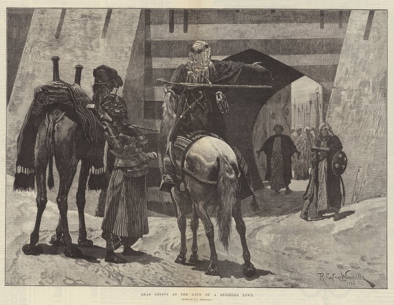 Capi arabi alla porta di una città assediata da Richard Caton Woodville junior
