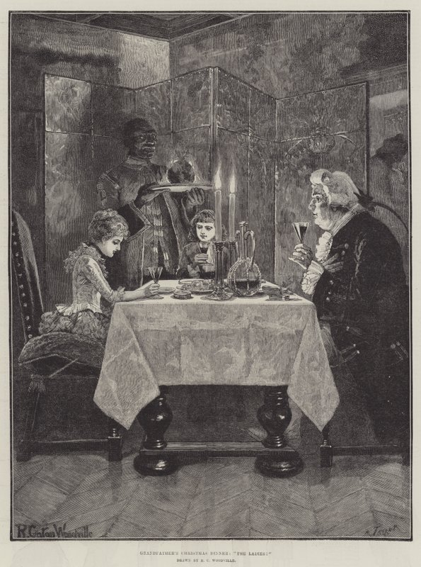 La cena di Natale del nonno, Le signore! da Richard Caton Woodville junior