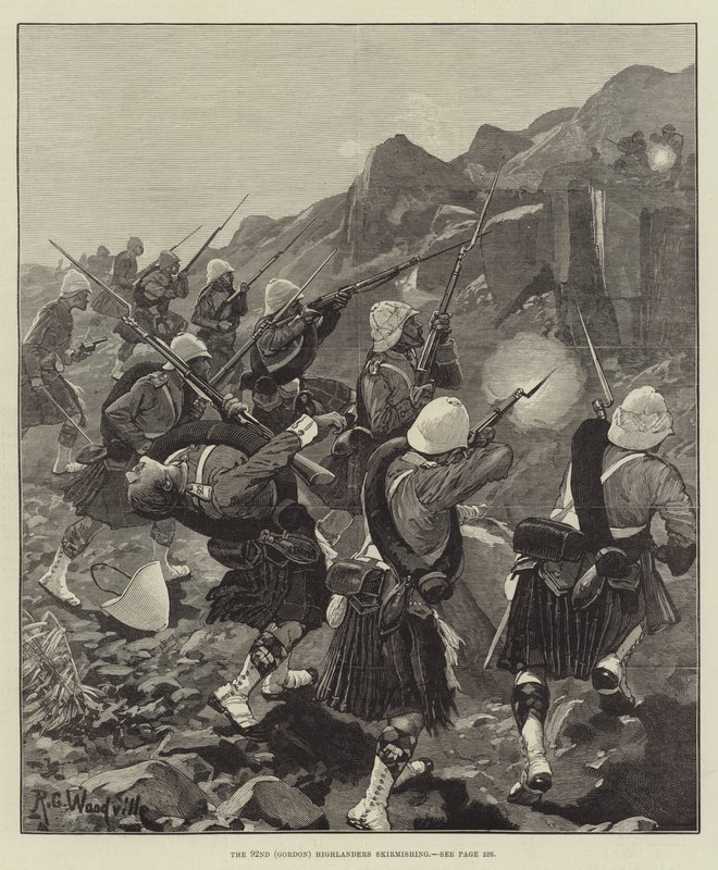 Gli Highlanders del 92° (Gordon) in schermaglia da Richard Caton Woodville junior
