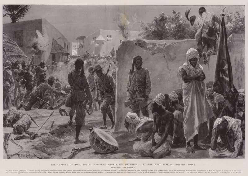 La cattura di Yola, Benue, Nigeria settentrionale, il 2 settembre, da parte della West African Frontier Force da Richard Caton Woodville junior