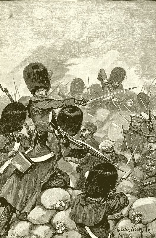 La lotta nella batteria di sacchi di sabbia da Richard Caton Woodville junior