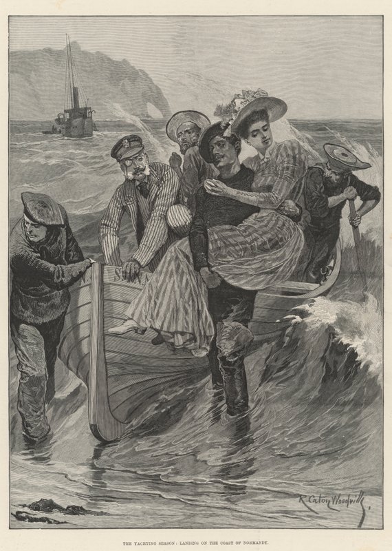 La stagione della vela, sbarco sulla costa della Normandia da Richard Caton Woodville junior