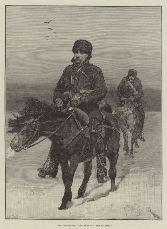 Il defunto colonnello Burnaby nella sua cavalcata verso Khiva da Richard Caton Woodville junior