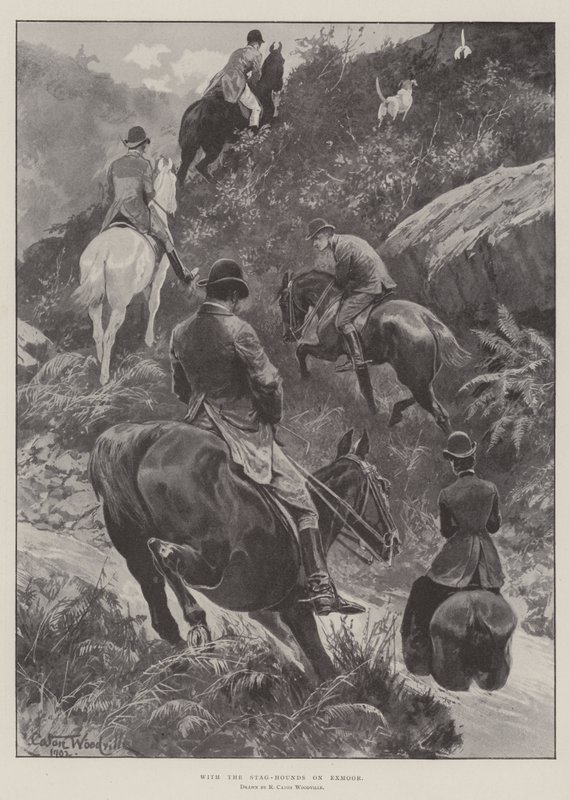 Con i cani da caccia a Exmoor da Richard Caton Woodville junior