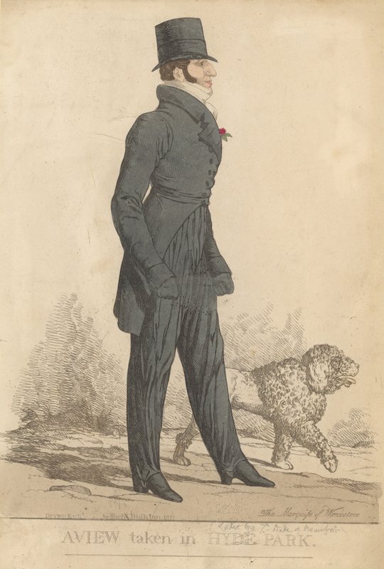 Henry Somerset, 7° Duca di Beaufort; Una vista presa a Hyde Park da Richard Dighton