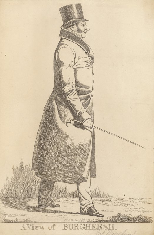 John Fane, 11º conte di Westmorland; Una veduta di Burghersh da Richard Dighton