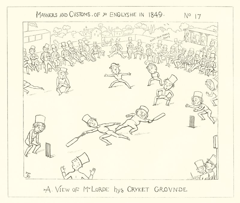 1849, Una Vista del Campo da Cricket di Lord da Richard Doyle