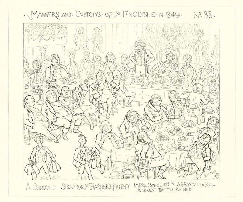 1849, Un banchetto che mostra l
