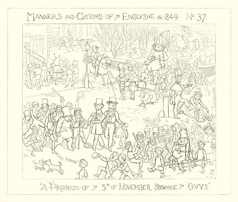 1849, Una prospettiva del 5 novembre che mostra i Guy da Richard Doyle
