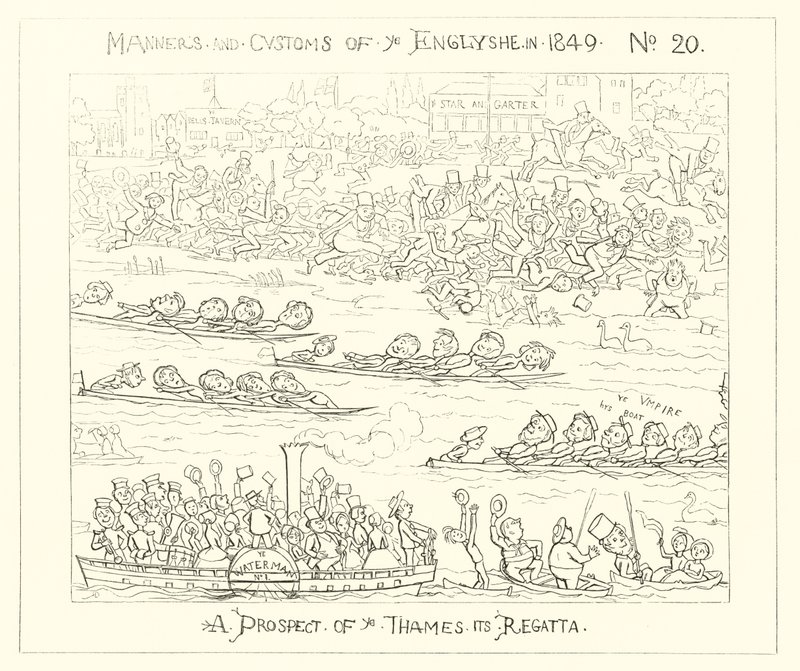 1849, Una prospettiva della Regata del Tamigi da Richard Doyle
