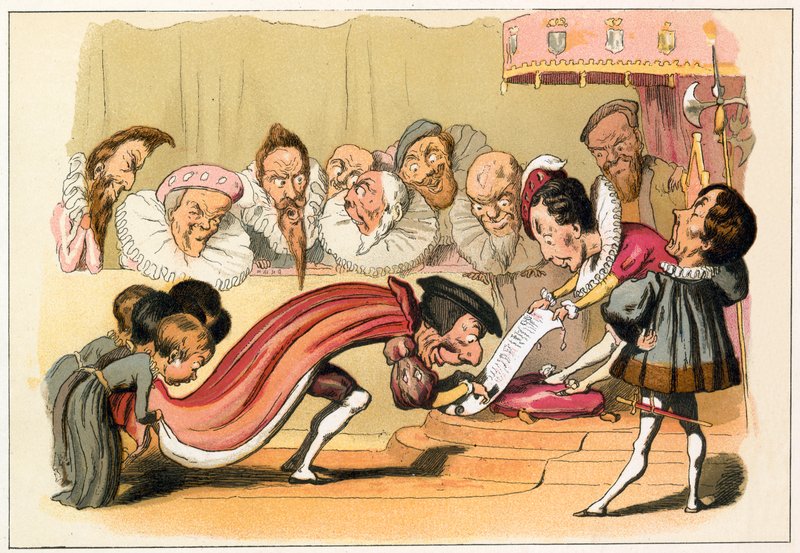 Re Edoardo VI concede una carta da Richard Doyle