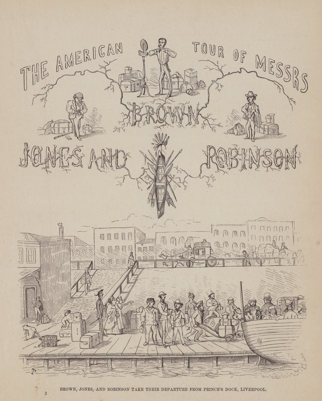 Pagina da Il tour americano dei signori Brown, Jones e Robinson da Richard Doyle