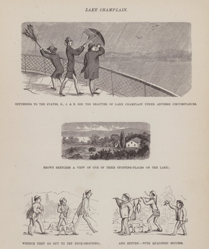 Pagina da Il tour americano dei signori Brown, Jones e Robinson da Richard Doyle