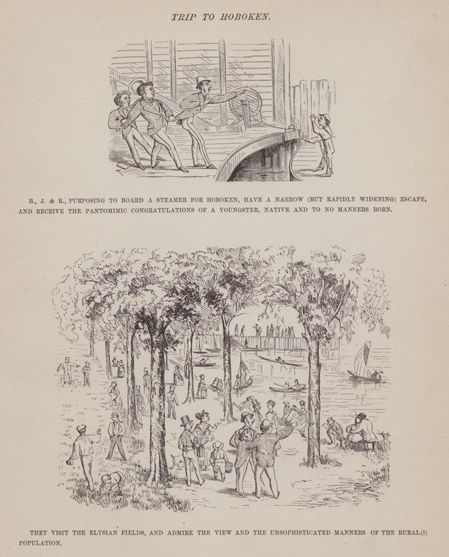 Pagina da Il tour americano dei signori Brown, Jones e Robinson (incisione) da Richard Doyle