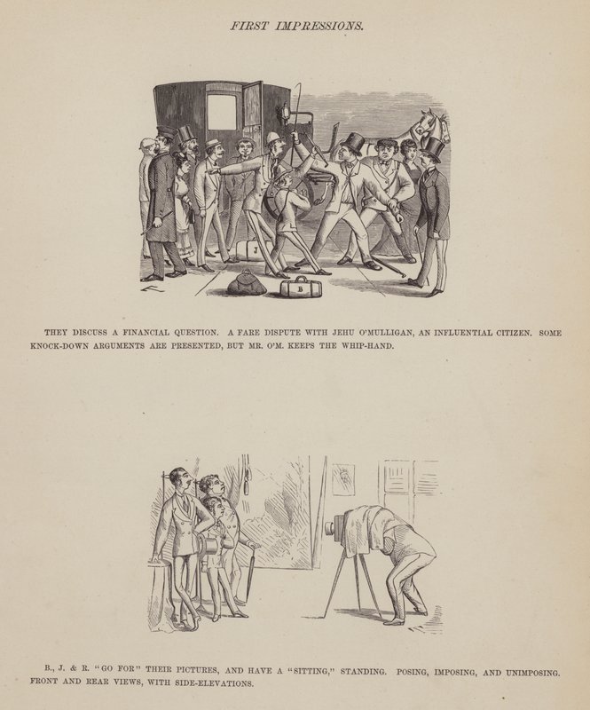 Pagina da Il tour americano dei signori Brown, Jones e Robinson (incisione) da Richard Doyle