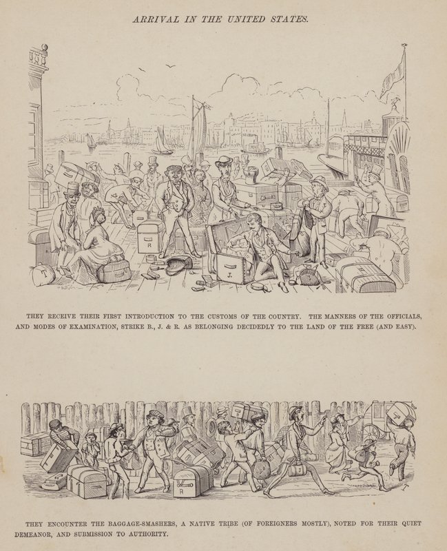Pagina da Il tour americano dei signori Brown, Jones e Robinson (incisione) da Richard Doyle