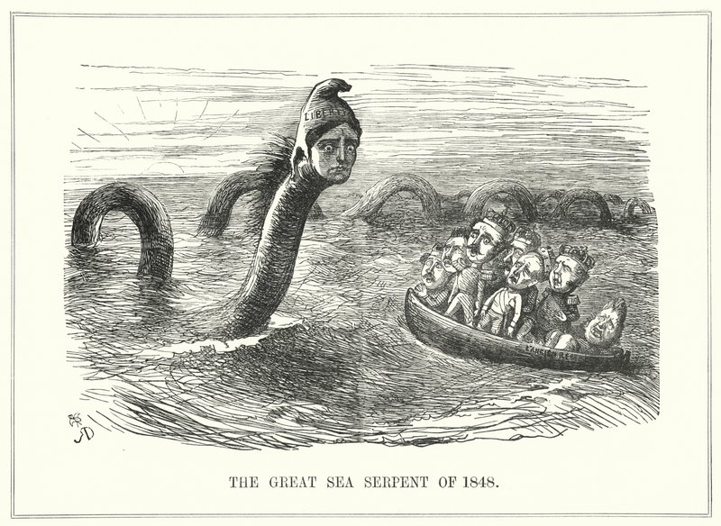 Cartone di Punch: Rivoluzioni del 1848 da Richard Doyle