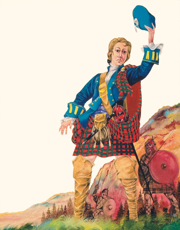 Bonnie Prince Charlie (litografia a colori) da Richard Hook
