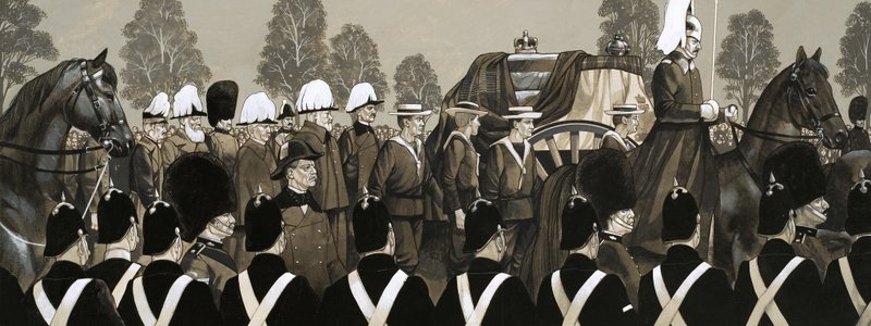 Il corteo funebre della Regina Vittoria da Richard Hook