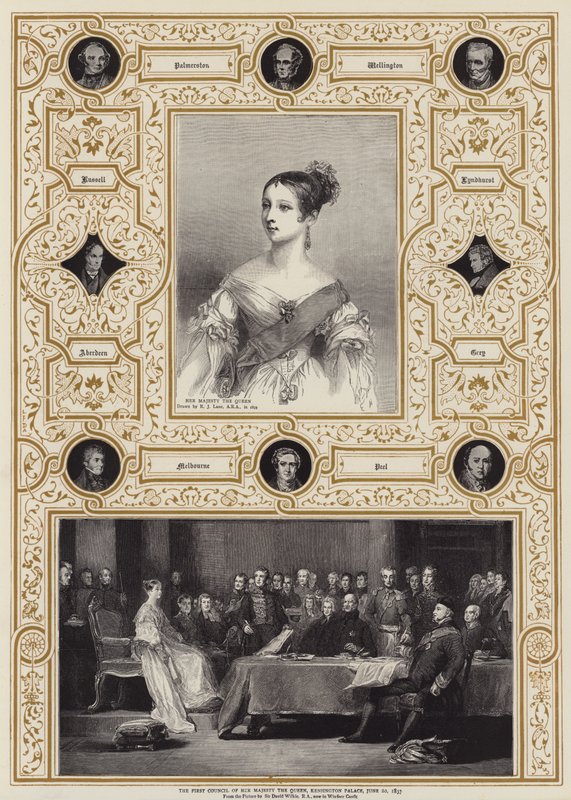 Il primo consiglio di Sua Maestà la Regina, Kensington Palace, 20 giugno 1837 da Richard James Lane