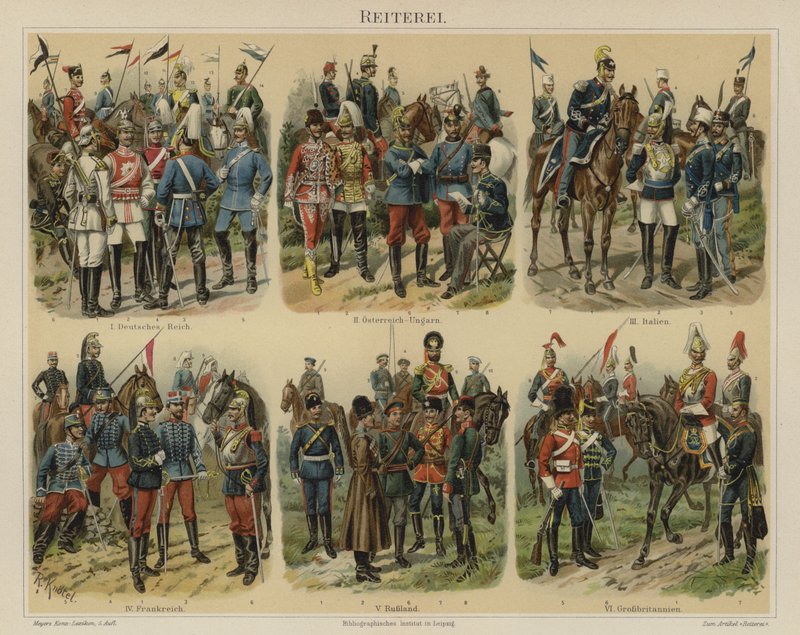 Cavalleria degli eserciti europei da Richard Knotel