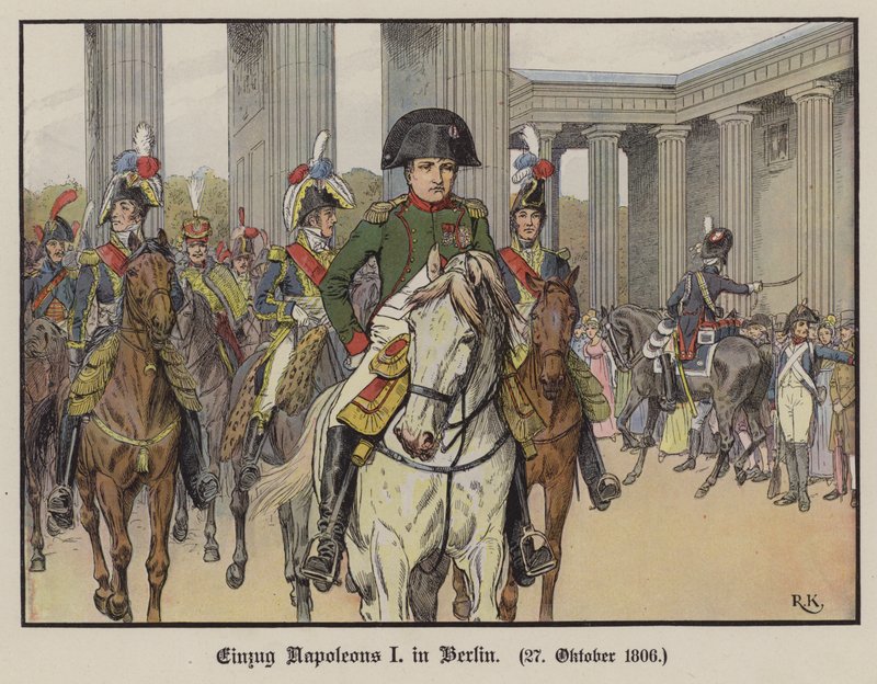 Napoleone entra a Berlino, 27 ottobre 1806 da Richard Knotel