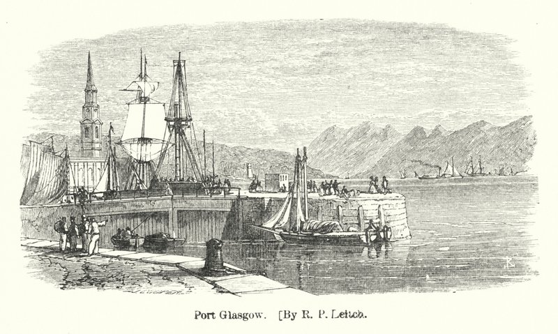 Port Glasgow (incisione) da Richard Principal (after) Leitch