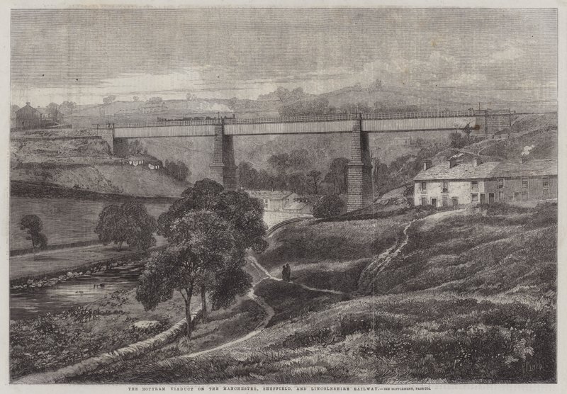 Il viadotto di Mottram sulla ferrovia Manchester, Sheffield e Lincolnshire da Richard Principal Leitch