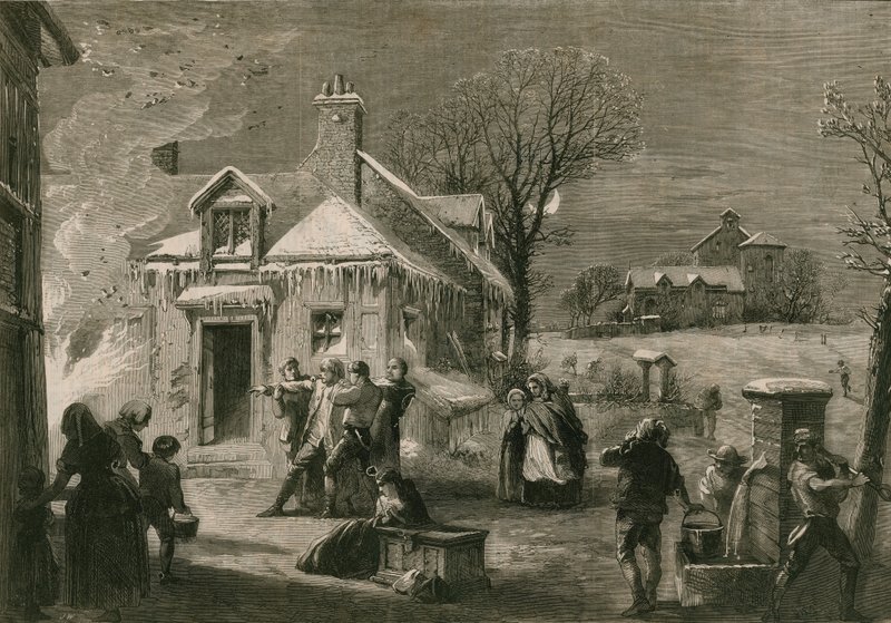 La casa in fiamme alla Vigilia di Natale da Richard Principal Leitch
