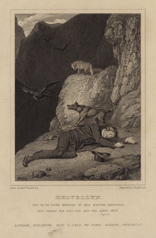Charles Gough su Helvellyn da Richard Westall