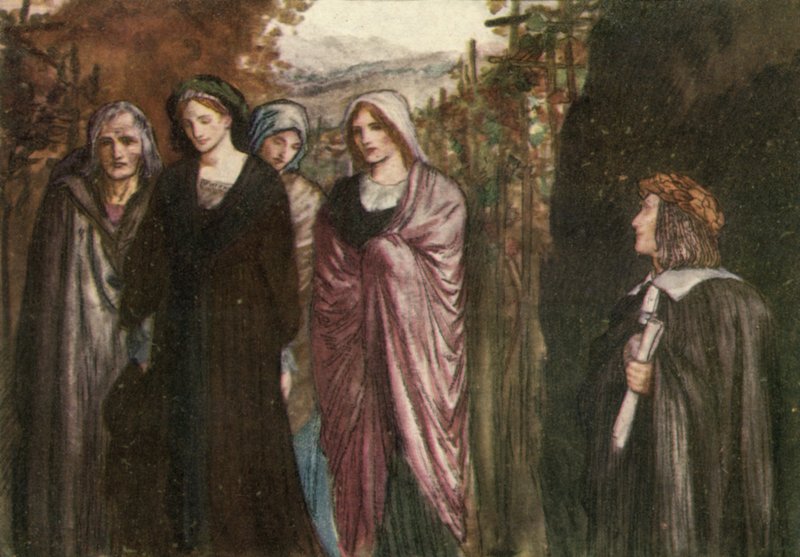 Vieni, suora pensierosa, devota e pura, sobria, ferma e demure da Robert Anning Bell