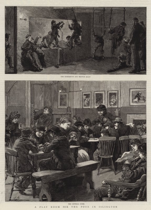 Una sala giochi per i poveri a Islington da Robert Barnes