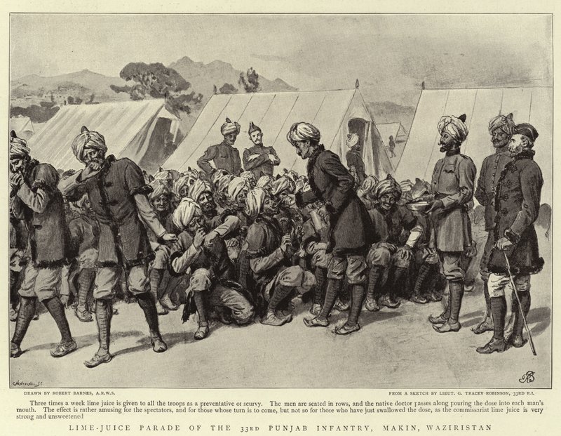Parata del succo di lime della 33ª fanteria del Punjab, Makin, Waziristan da Robert Barnes