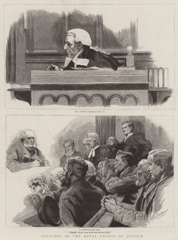 Schizzi nelle Corti Reali di Giustizia da Robert Barnes