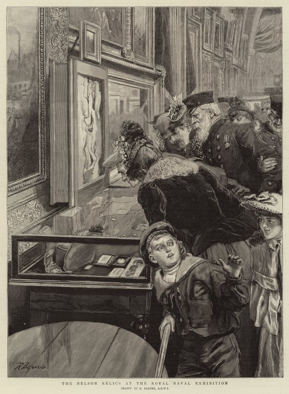 I cimeli di Nelson alla Royal Naval Exhibition da Robert Barnes