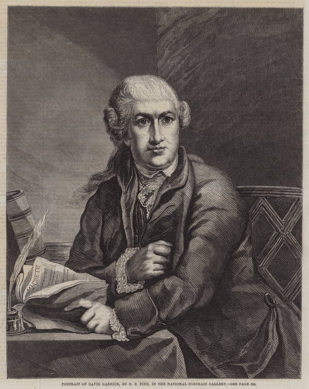 Ritratto di David Garrick da Robert Edge Pine