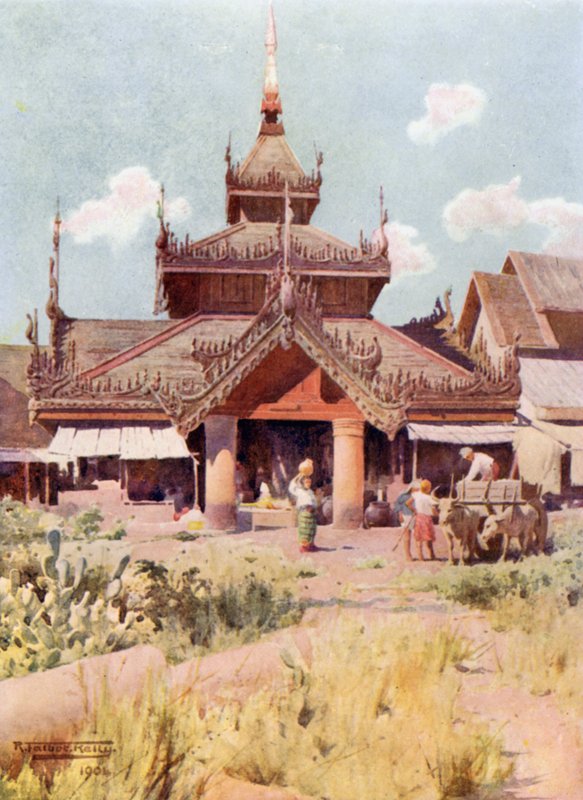 Ingresso al Bazar allo Shwe Dagon da Robert George Talbot Kelly