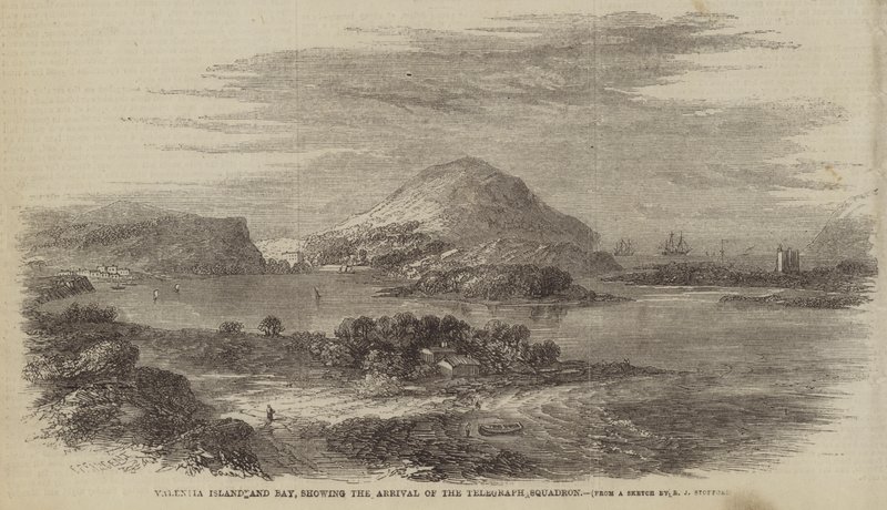 Isola e baia di Valentia, mostrando l