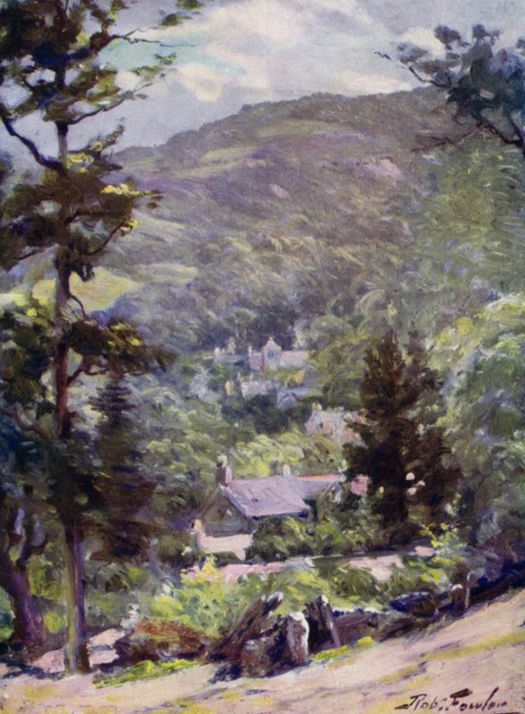Vista lontana di Bettws-y-Coed da Robert (after) Fowler