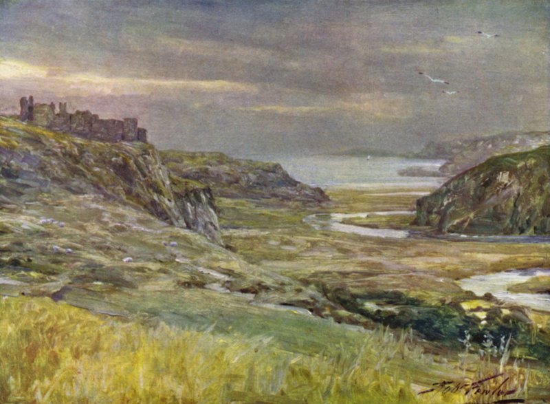 Castello di Pennard, Glamorganshire (litografia a colori) da Robert (after) Fowler
