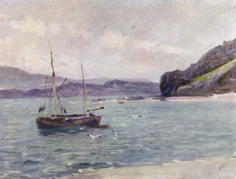 La spiaggia, Beaumaris da Robert (after) Fowler