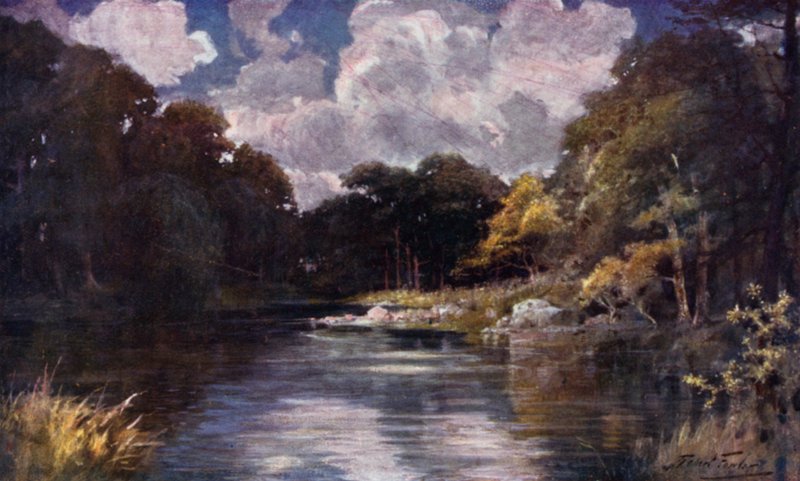 Il ruscello delle trote (litografia colorata) da Robert (after) Fowler