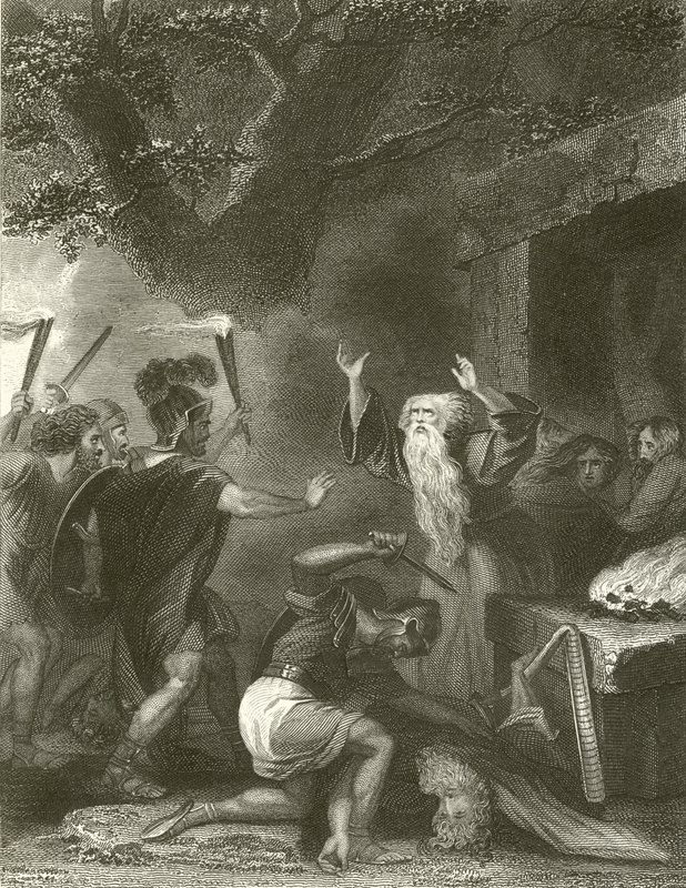 Il massacro dei Druidi (incisione) da Robert (after) Smirke