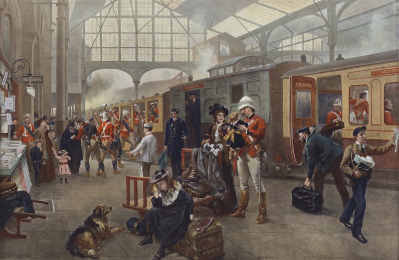 Addio! Soldati che partono per la guerra da Robert Alexander Hillingford