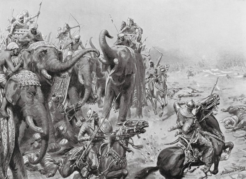 Babar introduce i Cannoni da Campo a Panipat da Robert Ambrose Dudley