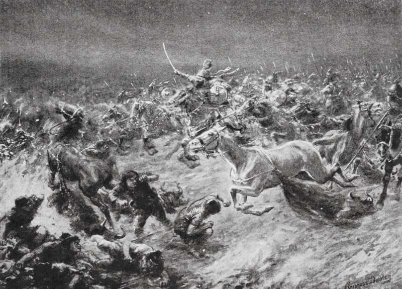 Sconfitta degli Unni Bianchi da parte di Anushirwan nel 560 d.C. da Robert Ambrose Dudley
