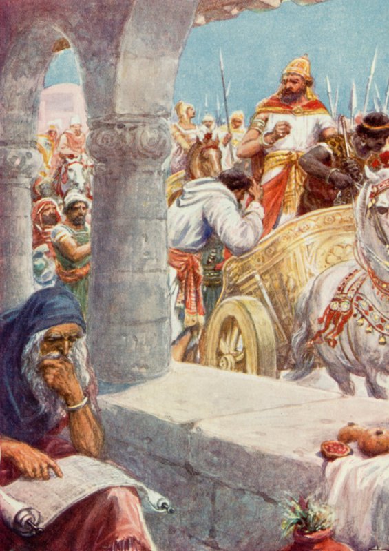 "Vai a lavarti nel Giordano" (litografia a colori) da Robert Ambrose Dudley