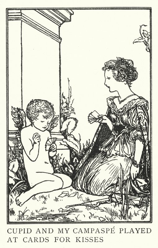 Cupido e la mia Campaspe giocavano a carte per baci da Robert Anning Bell