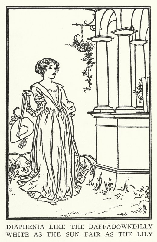 Diaphenia come il narciso, bianca come il sole, bella come il giglio da Robert Anning Bell